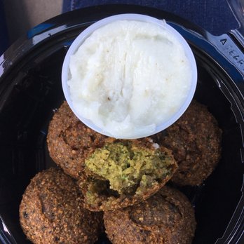 La Vie Mediterranean Grill - Small order of falafel $4.99 with garlic sauce - tasty :) - American Near Me - Novi, Michigan