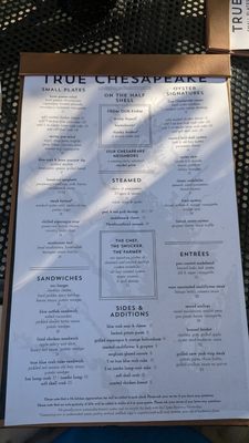 Menu photo 1 True Chesapeake Baltimore, MD Menu photo 1 True Chesapeake Baltimore, MD