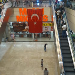 MMM Migros - Turkish flag covering Migros sign. End of July 2016