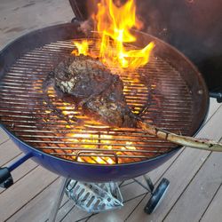 Earth & Ocean - Reverse seared the Tomahawk! So good.