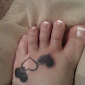 Action Tattoo - hearts on my foot... - Tattoo Near Me - Anaheim, California