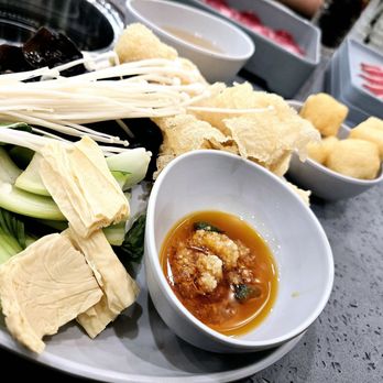 Shabu En - Fried Tofu, Bok Choy, Tofu Skin, Mushroom, Earwood Mushroom, and Bean Curd - Hot Pot Near Me - Houston, Texas Shabu En - Fried Tofu, Bok Choy, Tofu Skin, Mushroom, Earwood Mushroom, and Bean Curd - Hot Pot Near Me - Houston, Texas