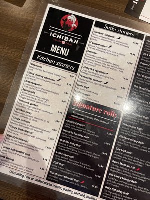Menu photo 8 Ichiban Sushi and Thai Boca Raton, FL