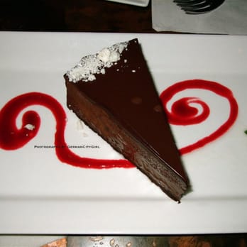 Palisade - Close-up of the Guittard dark chocolate cake. - Seafood Near Me - Seattle, Washington Palisade - Close-up of the Guittard dark chocolate cake. - Seafood Near Me - Seattle, Washington