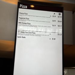 Corning Glass Cafe - Pizza menu
