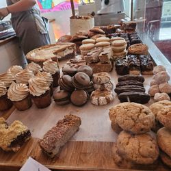 Tasty Buns Bakery - The cookie pie is in the center left.