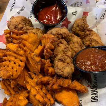 Drake’s Shiloh - Chicken tenders with waffle sweet potato fries - Sushi Bars Near Me - O'Fallon, Illinois