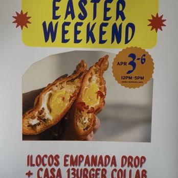Casa 13urger - Ilocos Empanada & Casa 13urger Collab Poster - Burgers Near Me - New York, New York Casa 13urger - Ilocos Empanada & Casa 13urger Collab Poster - Burgers Near Me - New York, New York