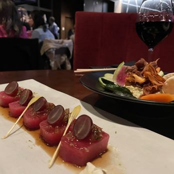 Hestia Rooftop - The Bluefin Tuna Crudo* and Edamame Hummus - Asian Fusion Near Me - Charlotte, North Carolina Hestia Rooftop - The Bluefin Tuna Crudo* and Edamame Hummus - Asian Fusion Near Me - Charlotte, North Carolina