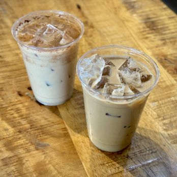 Old World Coffee Roasters - Top - Horchata Iced Latte Bottom - Lemmon Pound Cake Iced - Coffee & Tea Near Me - Reno, Nevada