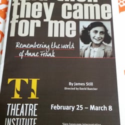 Theater Institute At Sage - Saw this very important play about something that should never be forgotten and never be repeated.