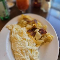 Eggs whites and home fried potatoes