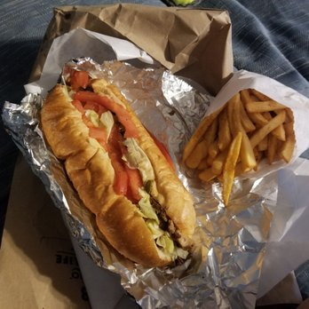 Straight From Philly - Cheesesteak Hoagie with added mushrooms and jalapenos. Great season fries - Cheesesteaks Near Me - Waxahachie, Texas