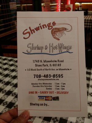 Menu photo 8 Shwings Stone Park, IL