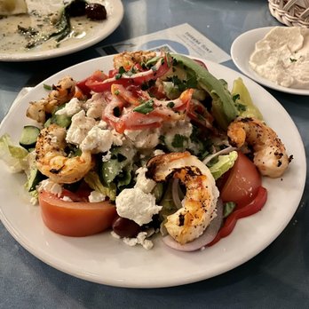 Taverna Tony - Salad with shrimp - Greek Near Me - Malibu, California Taverna Tony - Salad with shrimp - Greek Near Me - Malibu, California