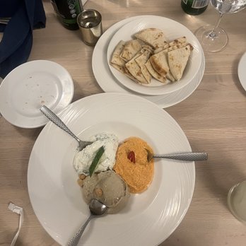 Meze Mediterraneo - Spicy Feta Spread, Tzatziki, hummus - Mediterranean Near Me - Schaumburg, Illinois