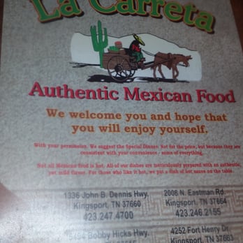 La Carreta Restaurant - Menu - Mexican Near Me - Kingsport, Tennessee La Carreta Restaurant - Menu - Mexican Near Me - Kingsport, Tennessee