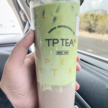 TP TEA - Taro Matcha Latte ($6.50) - Bubble Tea Near Me - San Mateo, California