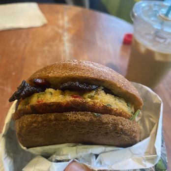Askatu Bakery Cafe - Breakfast sandwich with bacon and mung bean - Bakeries Near Me - Seattle, Washington Askatu Bakery Cafe - Breakfast sandwich with bacon and mung bean - Bakeries Near Me - Seattle, Washington