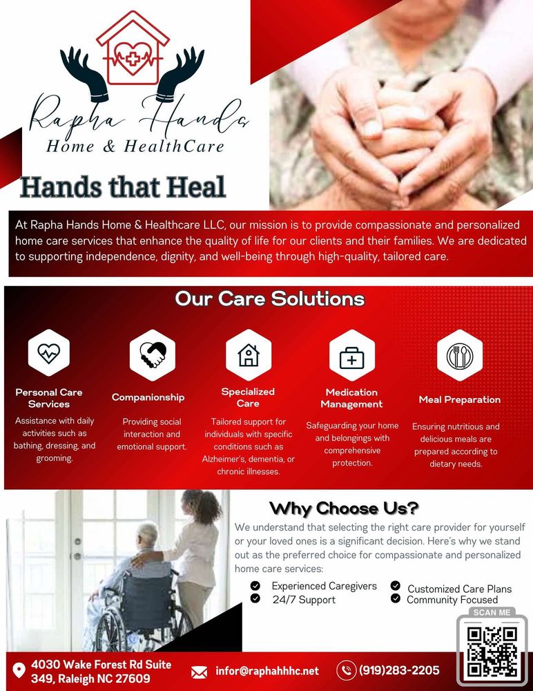 Rapha Hands Home & Healthcare - home care agency in Raleigh, NC