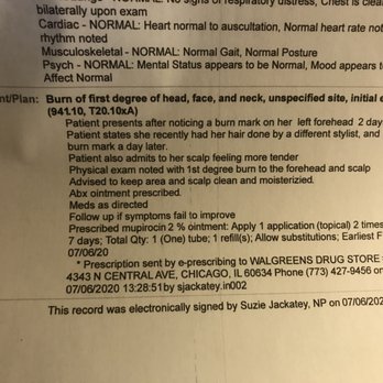 Hair Express - This is the Urgent Care Doctor stating I DID RECEIVE 1st degree burns!!! - Hair Stylists Near Me - Chicago, Illinois