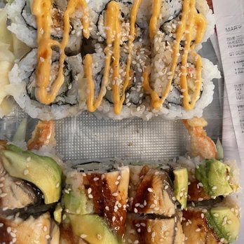 Huku Express - Dragon and Crunch Roll - Japanese Near Me - Fairfield, California