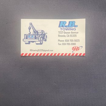 RB Towing - Business Card - Towing Near Me - Los Angeles, California RB Towing - Business Card - Towing Near Me - Los Angeles, California