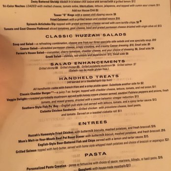Huzzah - menu at Huzzah's Eatery - Pizza Near Me - Williamsburg, Virginia Huzzah - menu at Huzzah's Eatery - Pizza Near Me - Williamsburg, Virginia