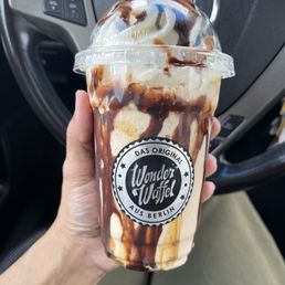 ferrero rocher milk shake with vanilla and a shot of expresso! Absolutely delicious! ferrero rocher milk shake with vanilla and a shot of expresso! Absolutely delicious!