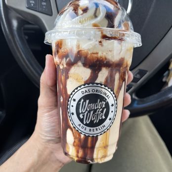 Wonder Waffel - ferrero rocher milk shake with vanilla and a shot of expresso! Absolutely delicious! - Coffee & Tea Near Me - Tampa, Florida Wonder Waffel - ferrero rocher milk shake with vanilla and a shot of expresso! Absolutely delicious! - Coffee & Tea Near Me - Tampa, Florida