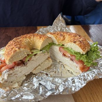 Bagels Plus - Turkey sandwich on a jalapeño bagel - Bagels Near Me - North Conway, New Hampshire