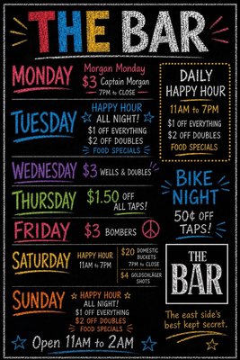 Menu photo 1 The Bar Sioux Falls, SD Menu photo 1 The Bar Sioux Falls, SD