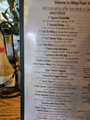 Menu photo 1 Abbey Road Restaurant Virginia Beach, VA Menu photo 1 Abbey Road Restaurant Virginia Beach, VA