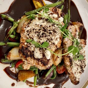 The George on the Riverwalk - Goat Cheese Crusted Chicken Breast - Seafood Near Me - Wilmington, North Carolina The George on the Riverwalk - Goat Cheese Crusted Chicken Breast - Seafood Near Me - Wilmington, North Carolina