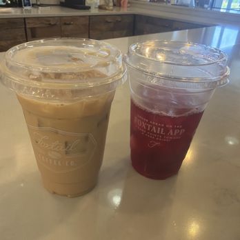 Foxtail Coffee - Cafe Con Leche Iced and Hibiscus Blend Tea Iced - Coffee & Tea Near Me - Winter Park, Florida Foxtail Coffee - Cafe Con Leche Iced and Hibiscus Blend Tea Iced - Coffee & Tea Near Me - Winter Park, Florida