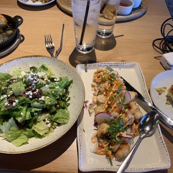 Kitchen Social - Kitchen Social side salad, Crispy Tai shrimp and cheddar biscuits OMG!!! - New American Near Me - Dublin, Ohio Kitchen Social - Kitchen Social side salad, Crispy Tai shrimp and cheddar biscuits OMG!!! - New American Near Me - Dublin, Ohio