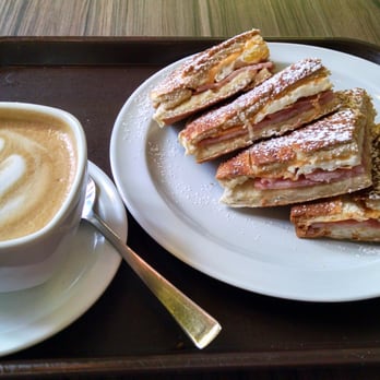 Melao Coffee Shop - Ham and cheese sandwich and cafe con leche. - Coffee & Tea Near Me - Ponce, Puerto Rico Melao Coffee Shop - Ham and cheese sandwich and cafe con leche. - Coffee & Tea Near Me - Ponce, Puerto Rico