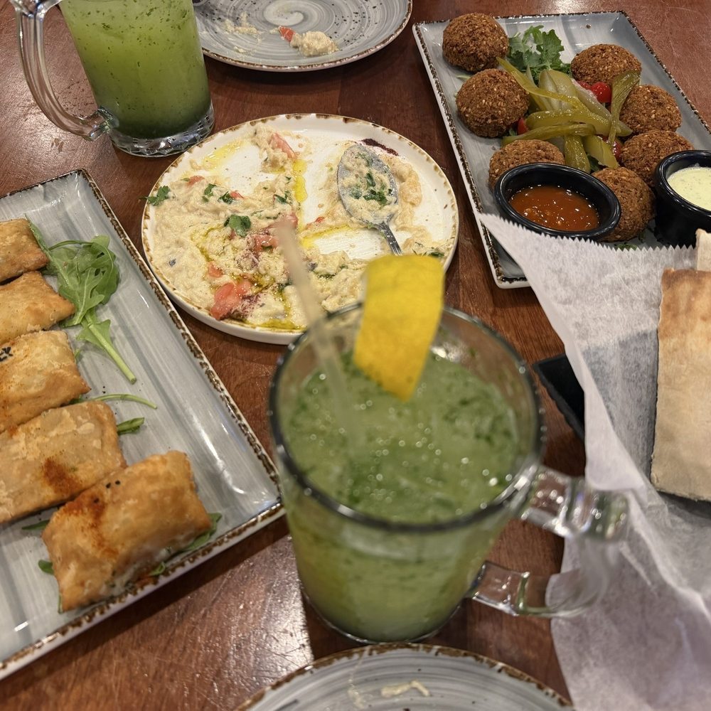 Mazaj Atlanta - Mint lemonade, sambousa, falafels, pita bread, baba ganoush - Salad Near Me - Duluth, Georgia Mazaj Atlanta - Mint lemonade, sambousa, falafels, pita bread, baba ganoush - Salad Near Me - Duluth, Georgia