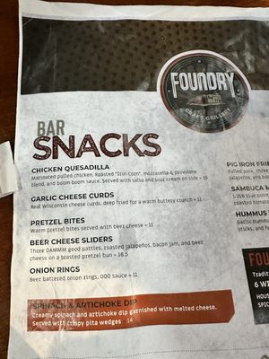 Menu photo 1 Foundry Craft Grillery Elk Rapids, MI Menu photo 1 Foundry Craft Grillery Elk Rapids, MI