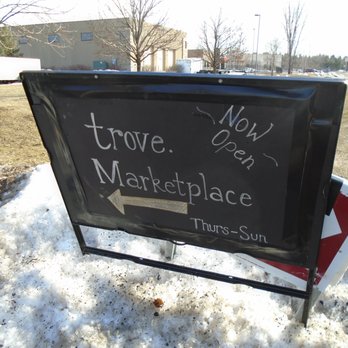 Trove Marketplace - A placard sign to help you find the driveway entrance. - Thrift Stores Near Me - Stillwater, Minnesota Trove Marketplace - A placard sign to help you find the driveway entrance. - Thrift Stores Near Me - Stillwater, Minnesota