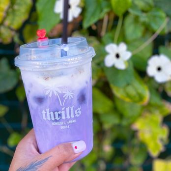 Thrills Soft Serve - I have a LATTE L.O.V.E. for UBE! An ube latte, Mmmm! - Ice Cream & Frozen Yogurt Near Me - Honolulu, Hawaii