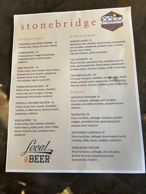 Menu photo 2 Stone Bridge Brewing Co Greensburg, PA Menu photo 2 Stone Bridge Brewing Co Greensburg, PA