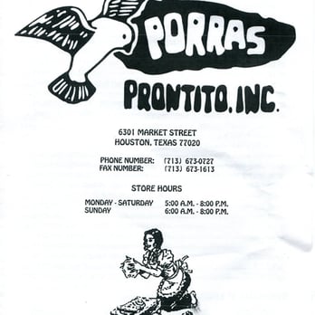 Porras Prontito - Menu - Mexican Near Me - Houston, Texas Porras Prontito - Menu - Mexican Near Me - Houston, Texas