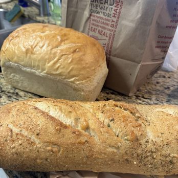 Great Harvest Bread Co - Honey white traditional loaf and italiannherb Parmesan - Bakeries Near Me - Temecula, California