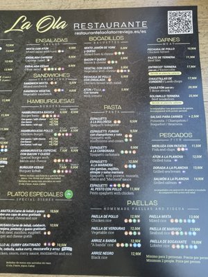 Menu photo 5 La Ola Torrevieja, A