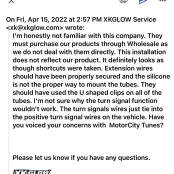 Motorcity Tunes - This is the response from XK GLOW... - Car Stereo Installation Near Me - Dearborn Heights, Michigan