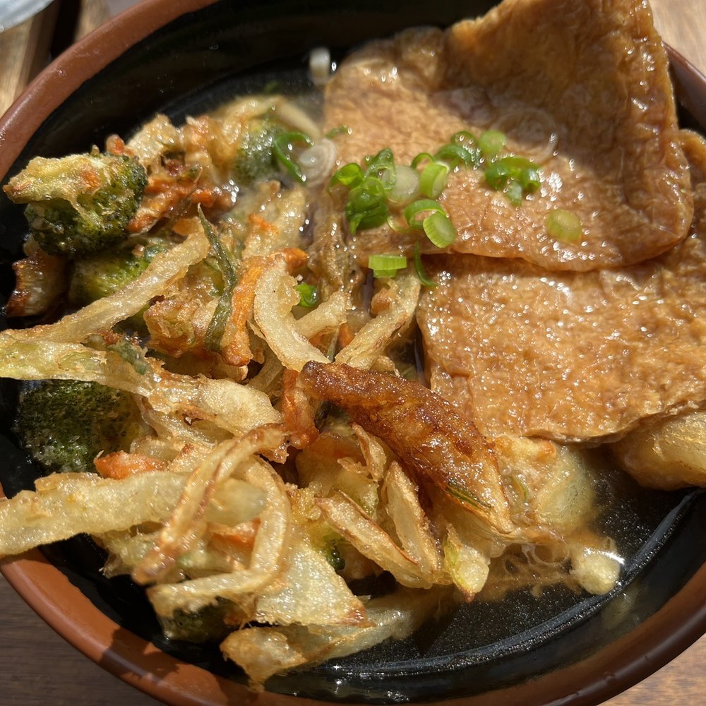 Chaya - Kitsune udon with kakiage - Ramen Near Me - Banff, Alberta