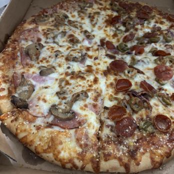 Marco's Pizza - Really yummy pizza w garlic butter crust and Romesan sprinkle. - Italian Near Me - Hewitt, Texas