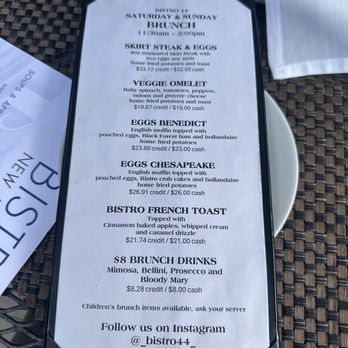 Bistro 44 - Brunch menu - New American Near Me - Northport, New York