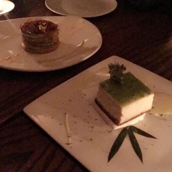 BondST - Left to right: green tea Mille crepe. Cheesecake. - Japanese Near Me - New York, New York BondST - Left to right: green tea Mille crepe. Cheesecake. - Japanese Near Me - New York, New York